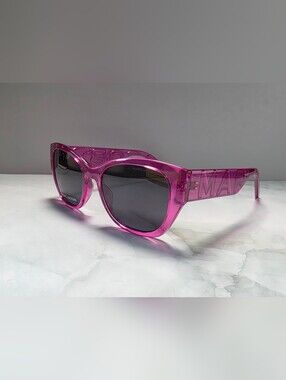 Marc Jacobs Pink Transparent Logo Sunglasses